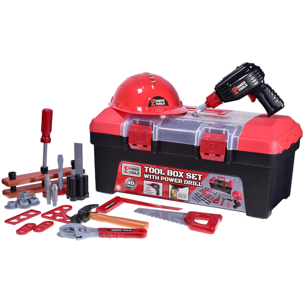 Tool Box Set With Power Drill