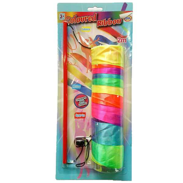 Coloured Ribbon Dance Stick