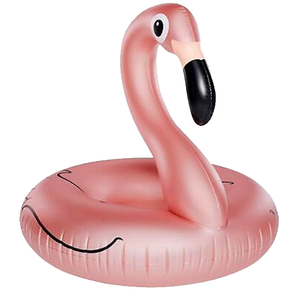 Giant Rose Gold Flamingo Pool Float