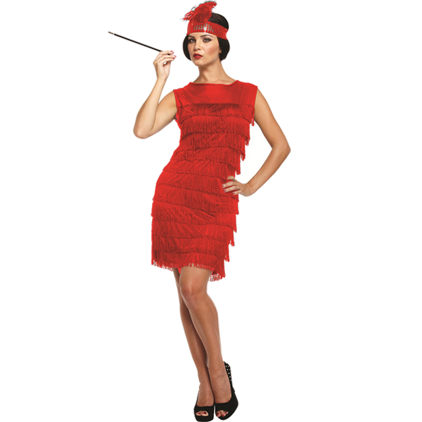 Red Flapper Lady Adult Costume
