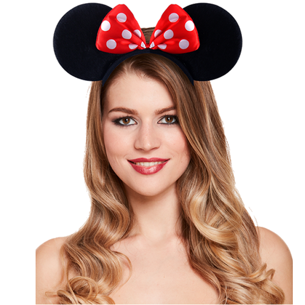Mouse Ears Headband With Bow