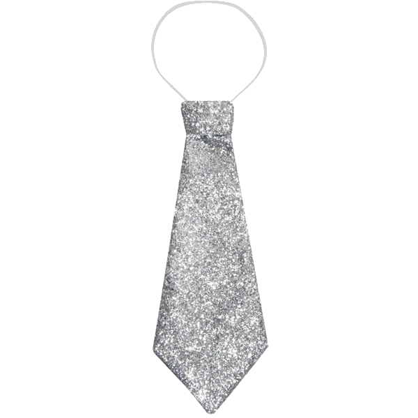Silver Glitter Tie