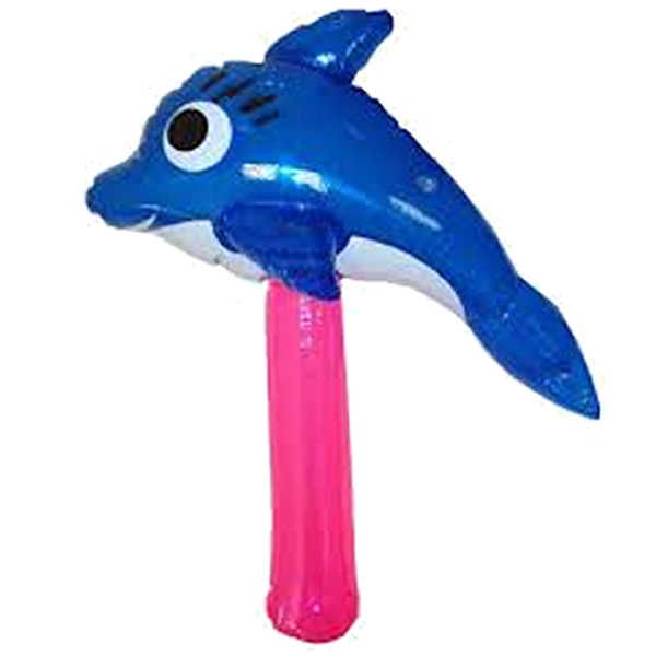 Inflatable Dolphin on Stick 60cm