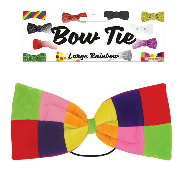 Large Rainbow Bow Tie