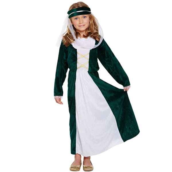 Medieval Maiden Child Costume