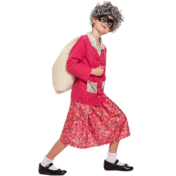 Gangster Grandma Child Costume
