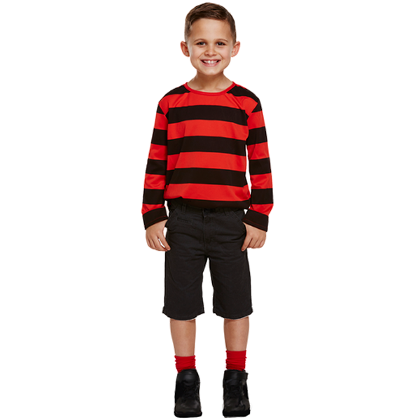 Red And Black Striped Jumper Child Costume