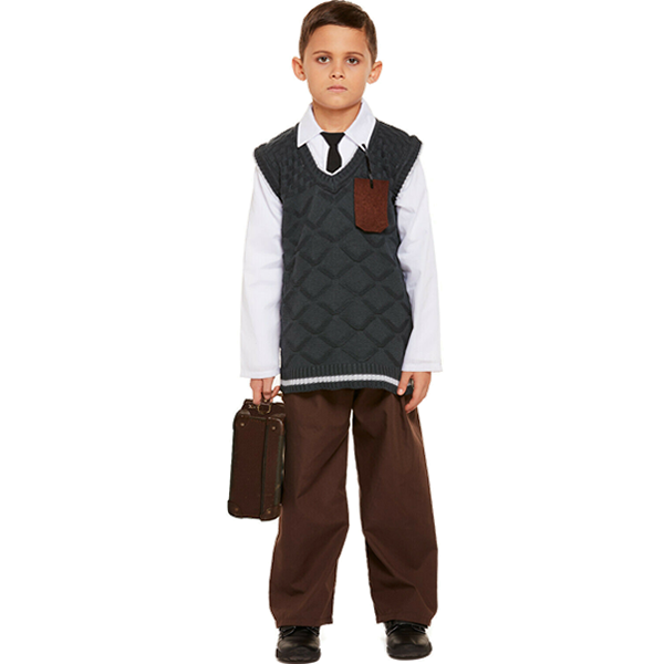 Evacuee Boy With Tag  Child Costume