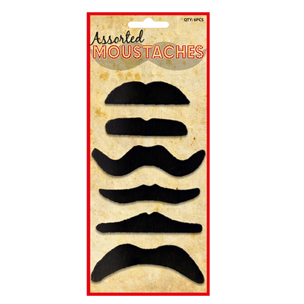 Assorted Black Moustaches Assorted Styles