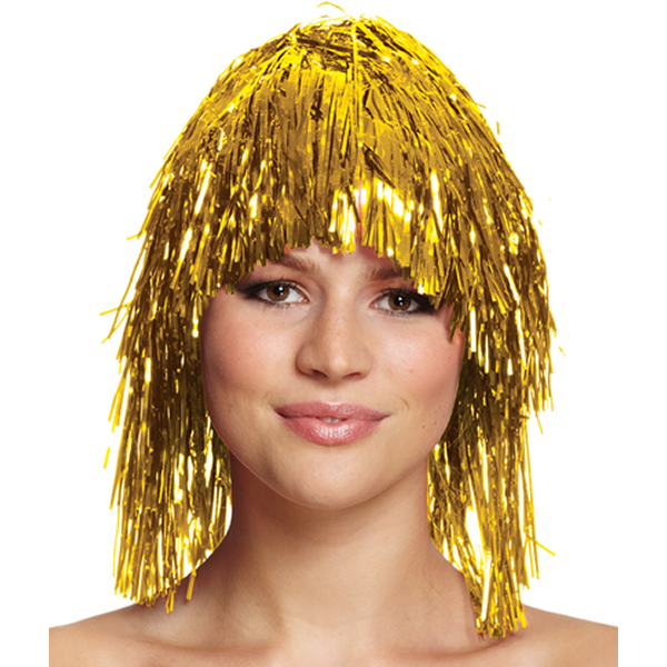 Tinsel Wig Gold
