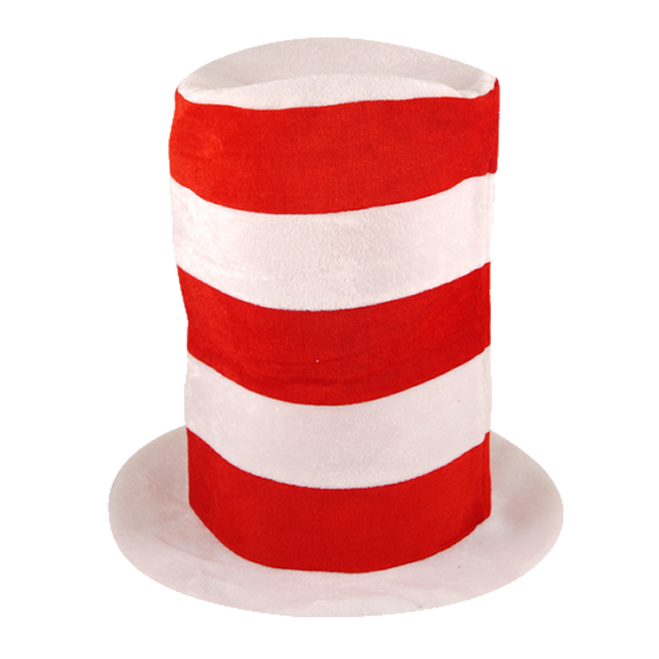 Tall Red And White Top Hat