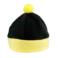 Children's Black And Yellow Bobble Hat