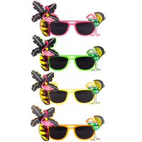 Neon Flamingo Glasses With Dark Lenses Assorted