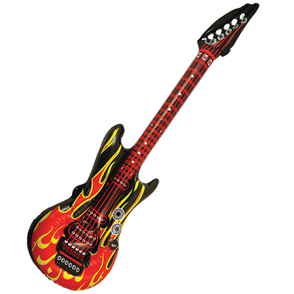Guitar With Flame Design