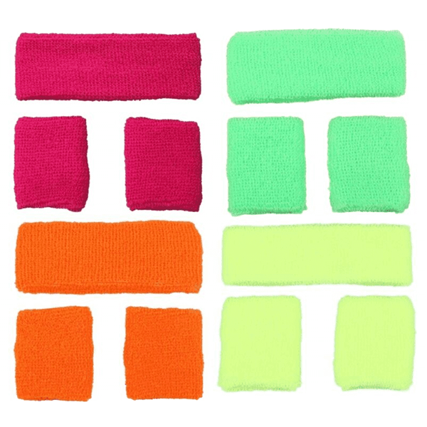 Sweatbands & Wristbands Set Pink