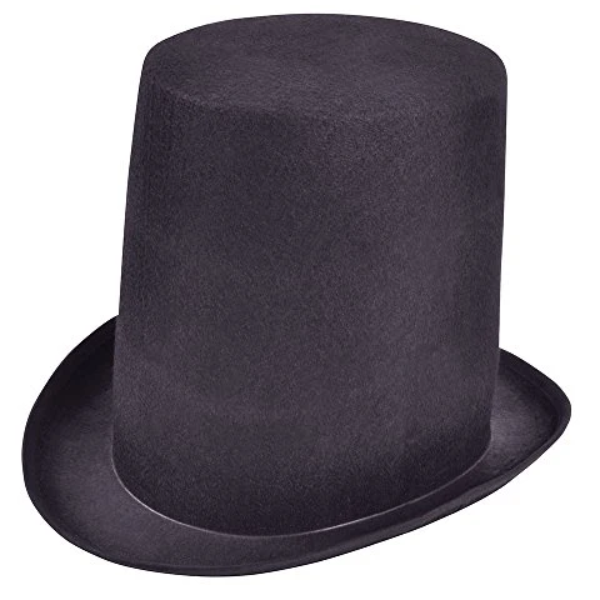Abraham Tall Top Hat Black