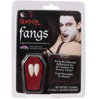 Vampire Fangs With Dental Adhesive