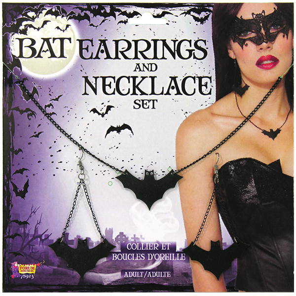 Bat Earrings & Necklace Set