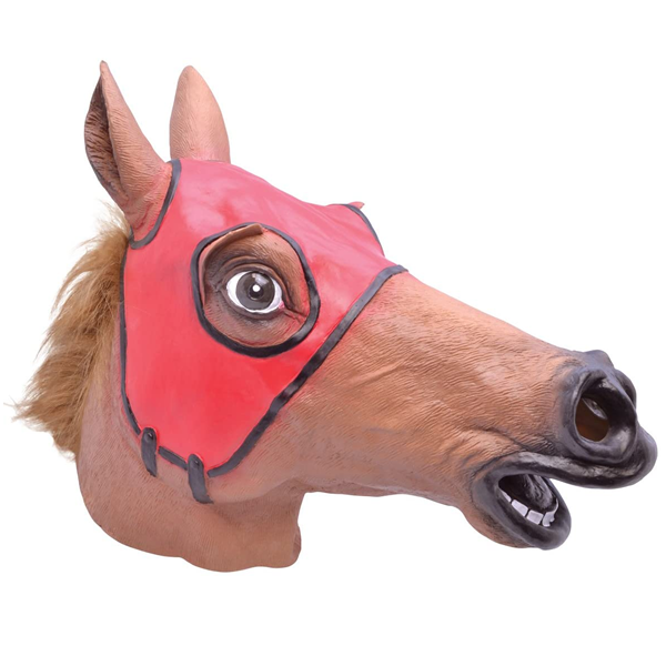 Race Horse Overhead Latex Mask