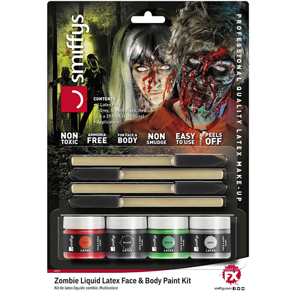 Zombie Liquid Latex Face & Bady Paint Kit