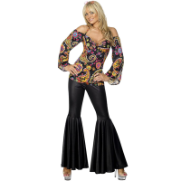 Hippie Female Black Adult Costume