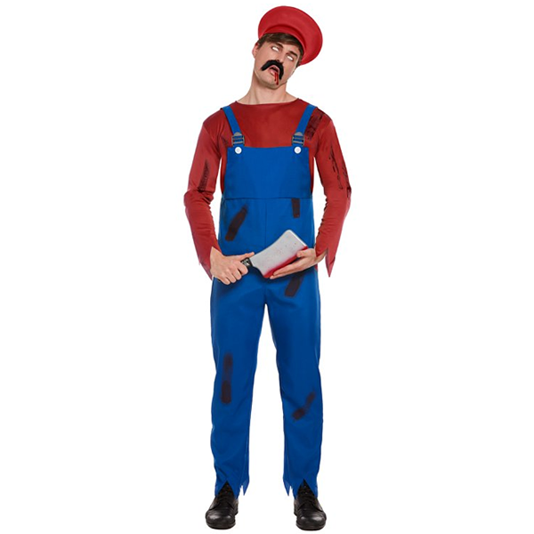 Zombie Super Workman Red Adult Costume