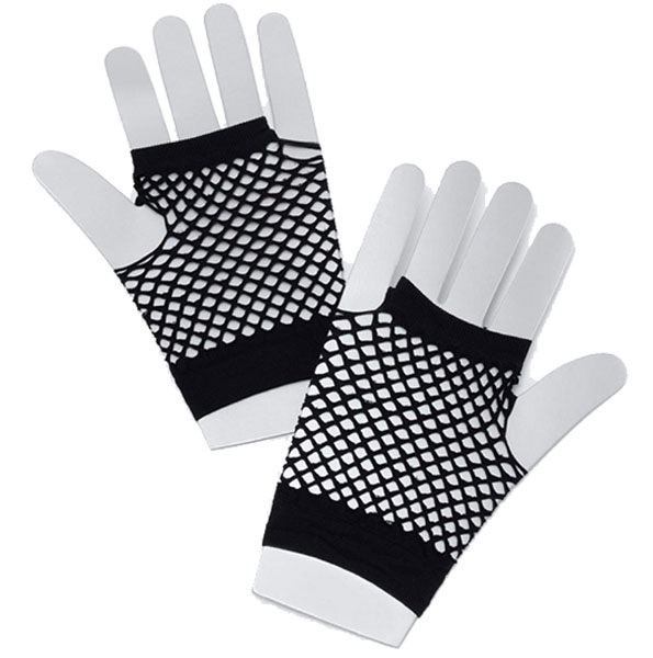 Fishnet Gloves Short Black