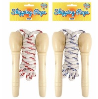 Wooden Handle Skipping Rope Assorted