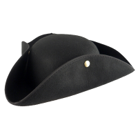 Black Pirate Tricorn Hat