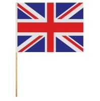Union Jack Hand Flag (45cm x 30cm) With Wooden Stick