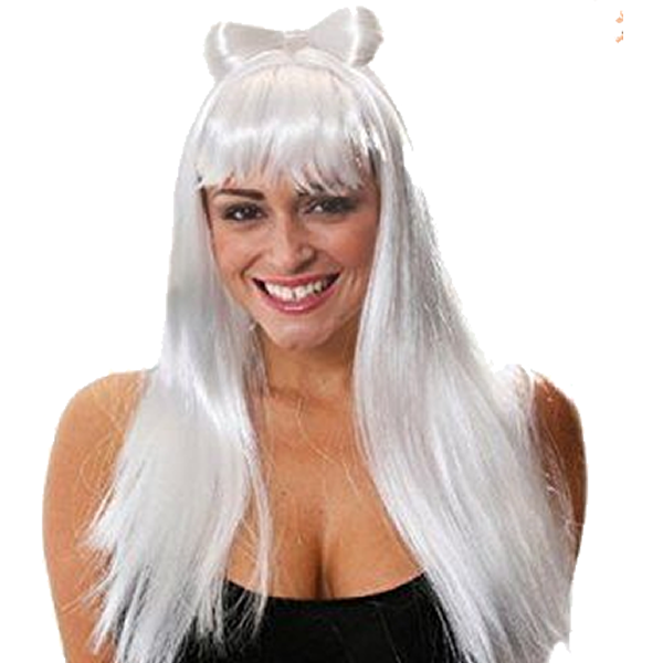 Long Lady Wig With Bow