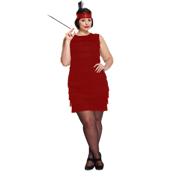 Red Flapper Lady Plus Size