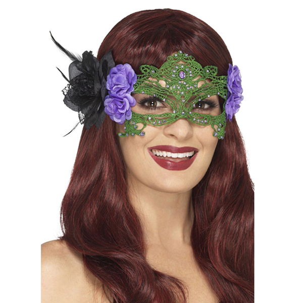 Embroidered Lace Filigree Witch Eyemask
