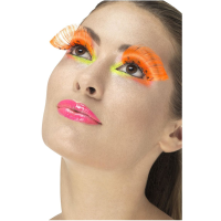 80's Polka Dot Eyelashes Orange