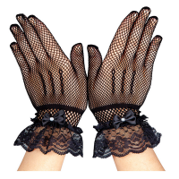 Fishnet Gloves With Diamantes