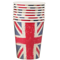 Union Jack Vintage Style Print Paper Cups