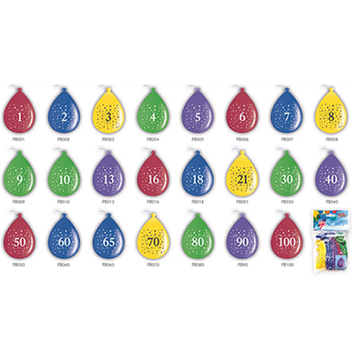 Age 7 Latex Balloons Assorted (15 Pack)