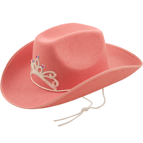 Pink Cowboy Hat With Tiara