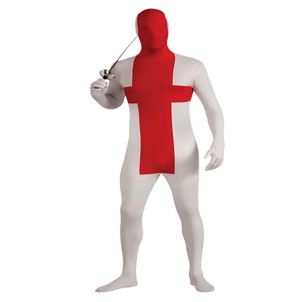 England Flag 2nd Skin Adult Costume