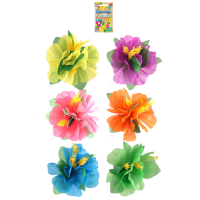 Hibiscus Flower Hair Clip Neon Assorted