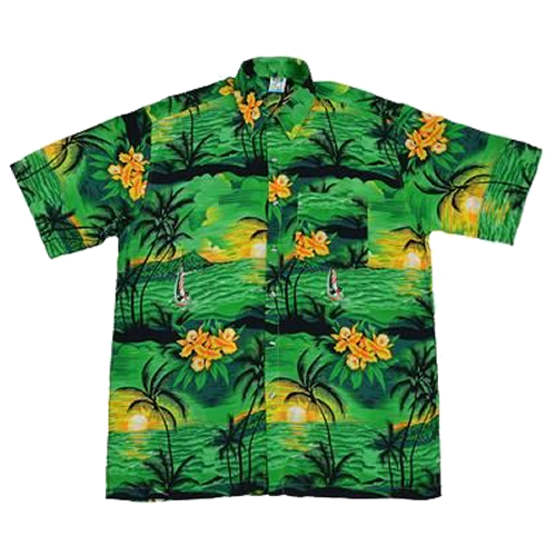 Hawaiian Shirt Green Assorted