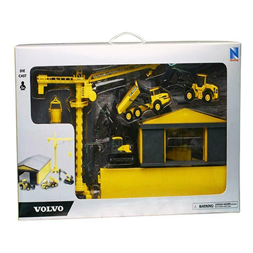 Die-Cast Volvo With Shed & Crane