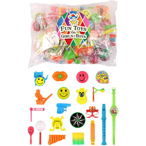 100 Piece Assorted Toy Bags