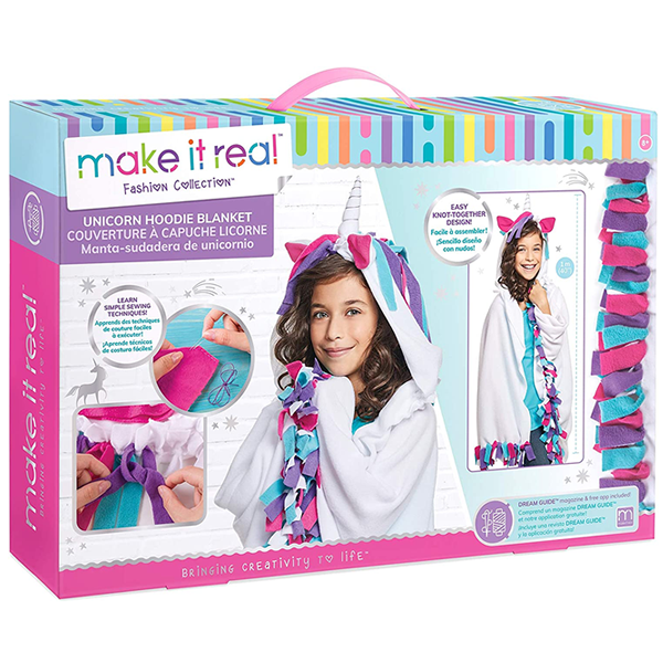 Make It Real Unicorn Hoodie Blanket