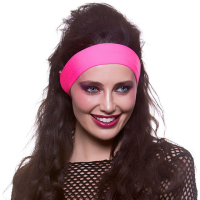 80's Headband Neon Pink