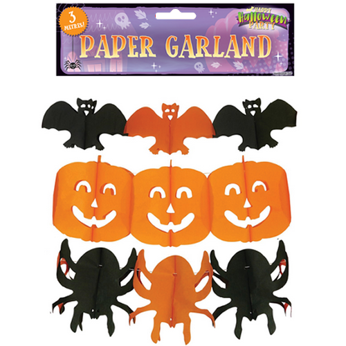 Paper Halloween Garlands Assorted