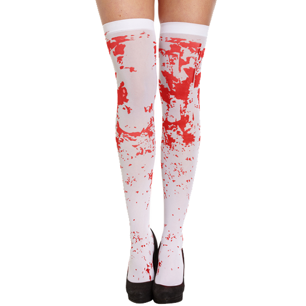 Hold-Up Stockings With Blood