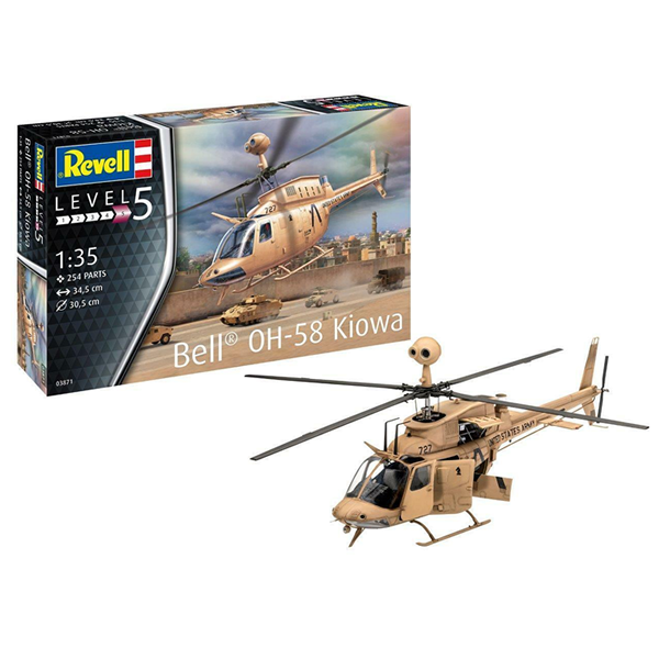 Revell Bell OH-58 Kiowa Helicopter Model Kit