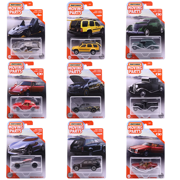 Matchbox Moving Parts Die-Cast Cars Assorted