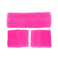 Sweatbands & Wristbands Set Pink